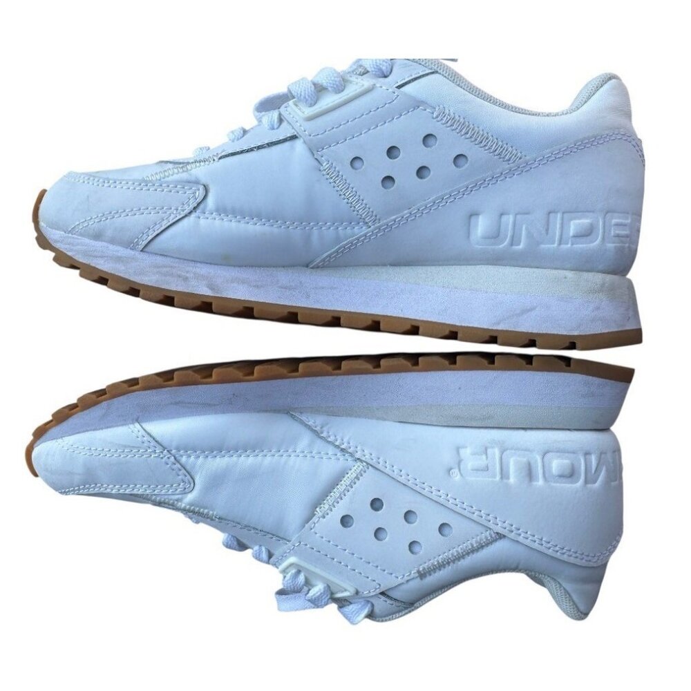 Under Armour Womens White Gum Sole Athletic Sneakers Size 7.5 - Picture 7 of 10